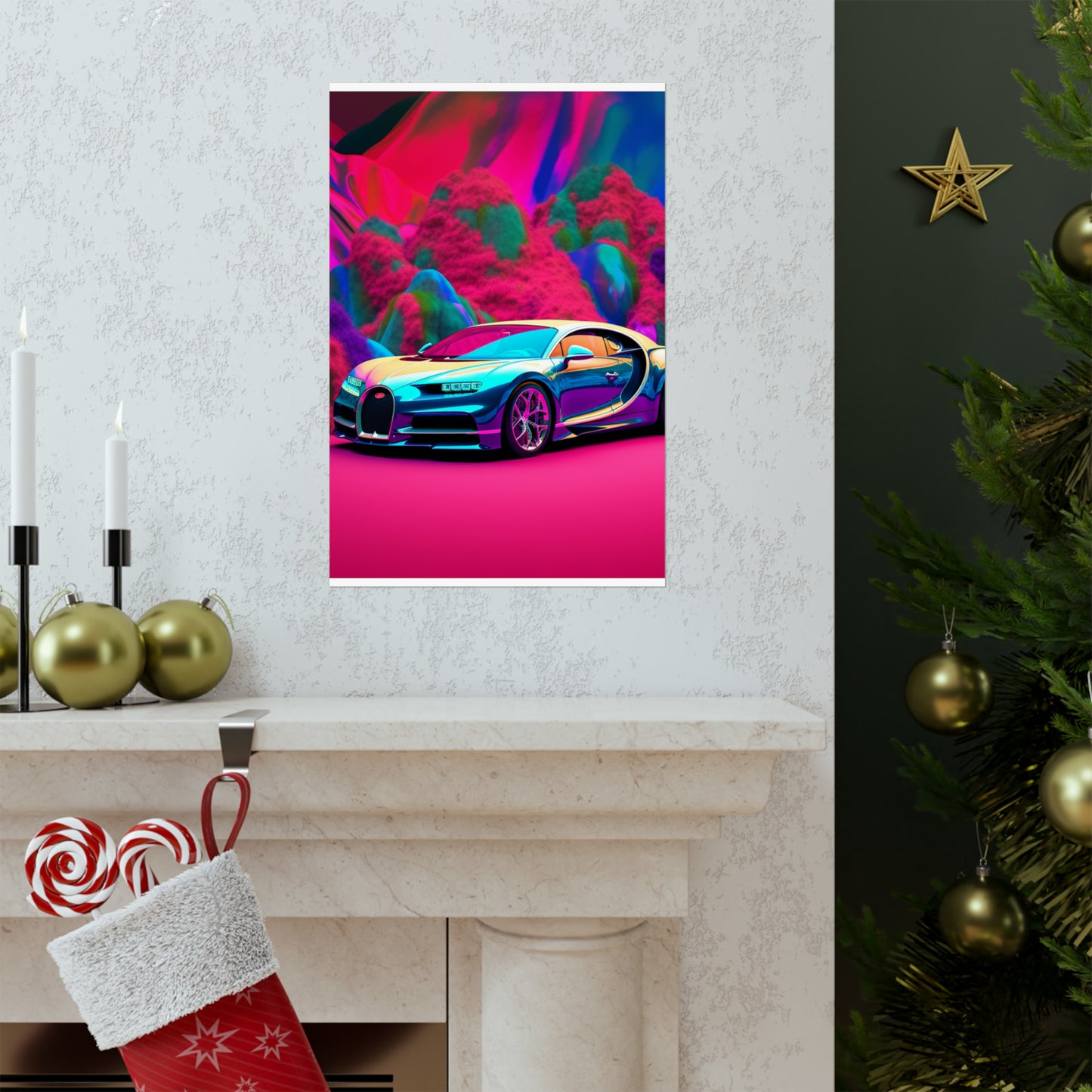 Premium Matte Vertical Posters Florescent Bugatti Flair 4