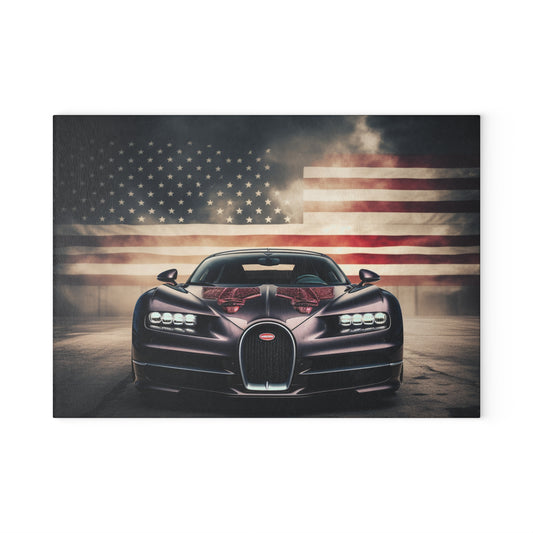 Glass Cutting Board American Flag Background Bugatti 2