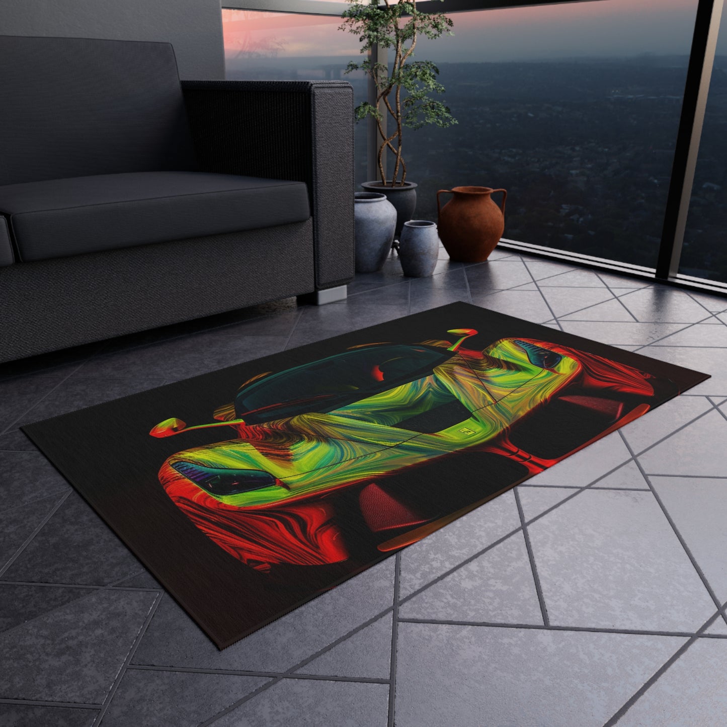 Outdoor Rug  Ferrari Neon 1