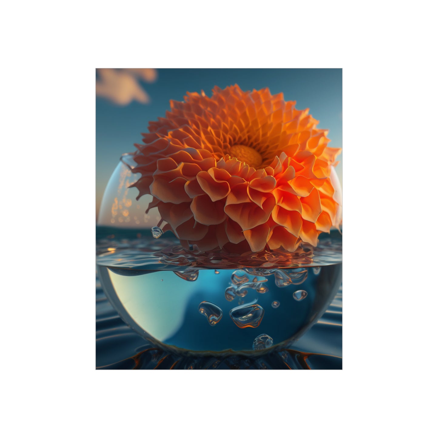 Premium Matte Vertical Posters Dahlia Orange 4