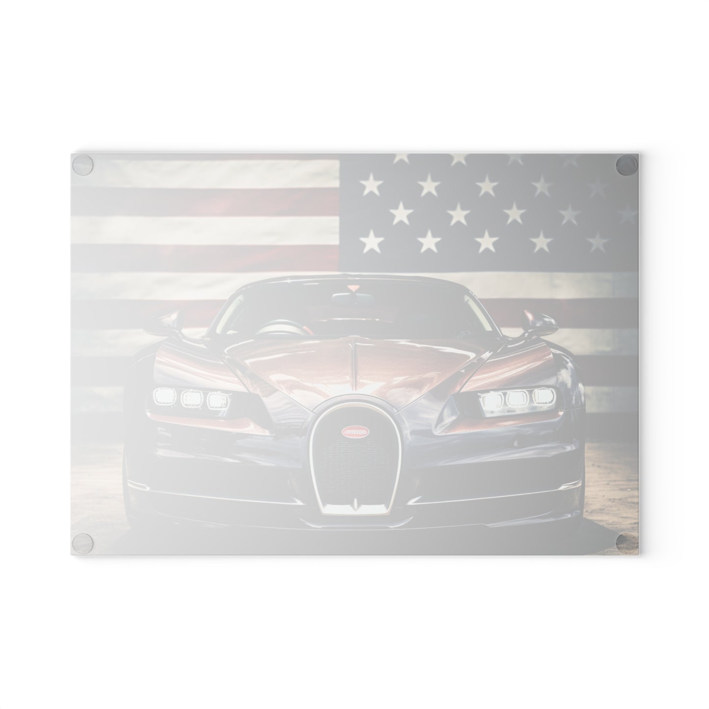 Glass Cutting Board Bugatti Flag 4