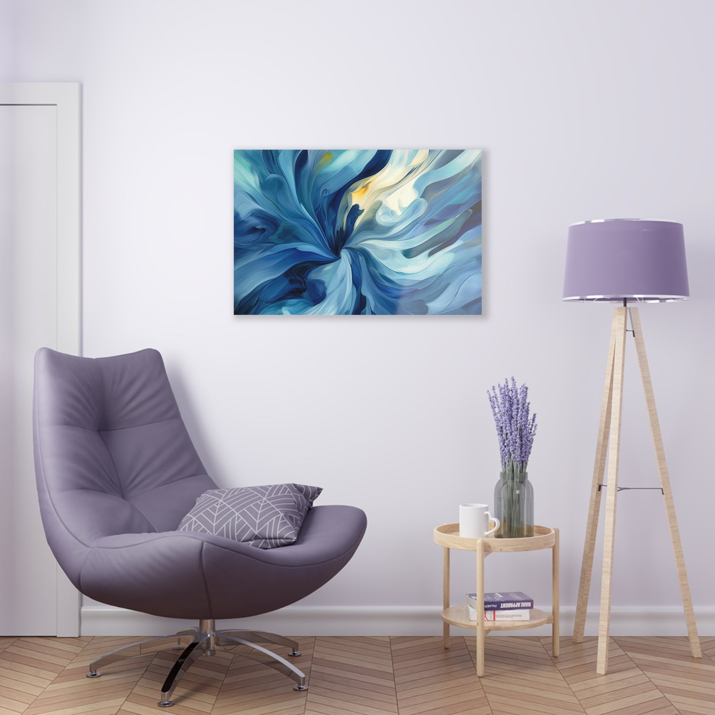 Acrylic Prints Blue Tluip Abstract 4