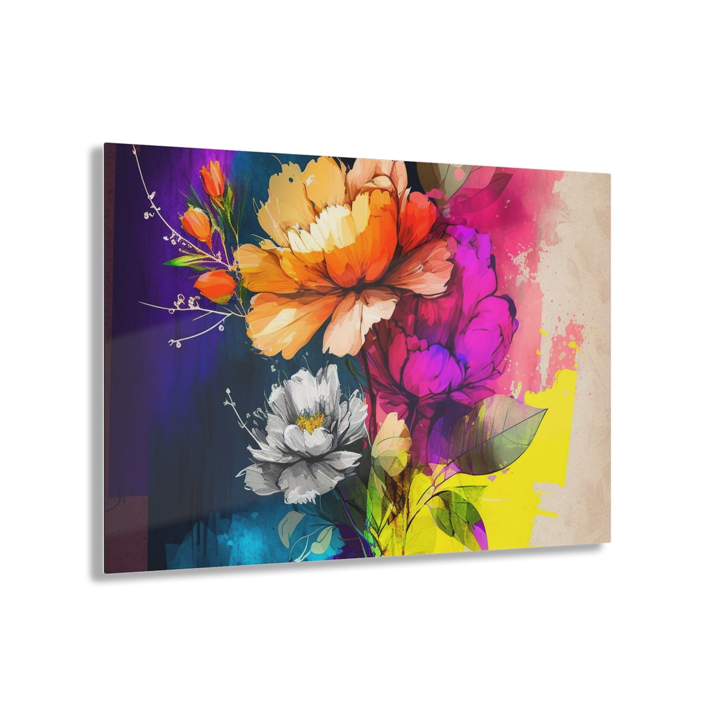 Acrylic Prints Bright Spring Flowers 4