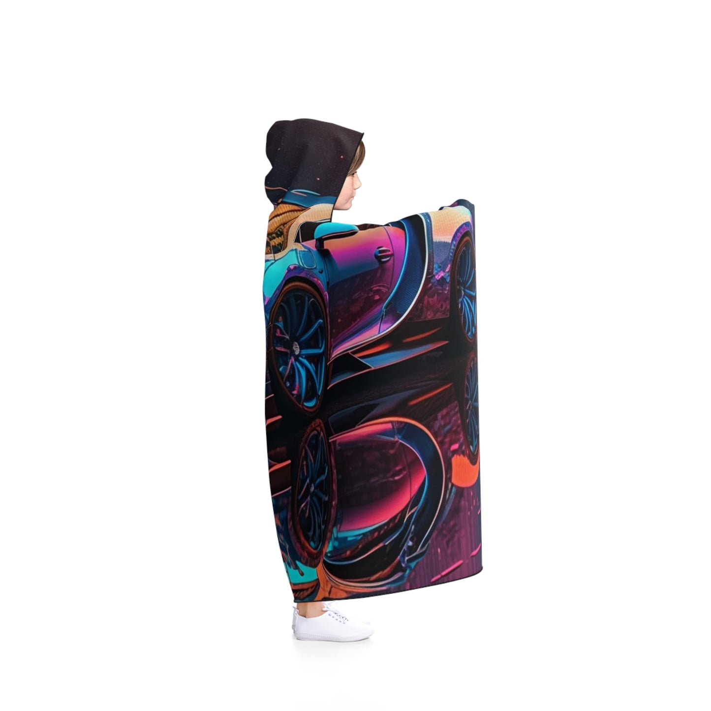 Hooded Blanket Bugatti Neon Chiron 4