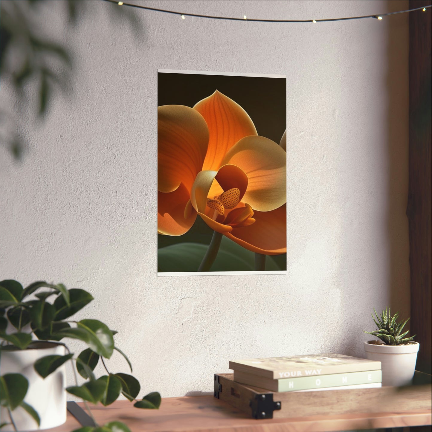 Premium Matte Vertical Posters Orange Orchid 4