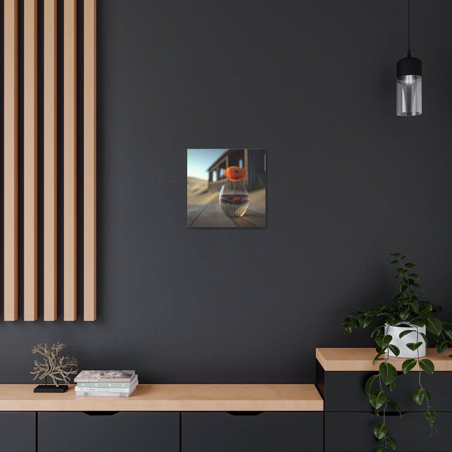 Canvas Gallery Wraps Poppy in a Glass Vase 4
