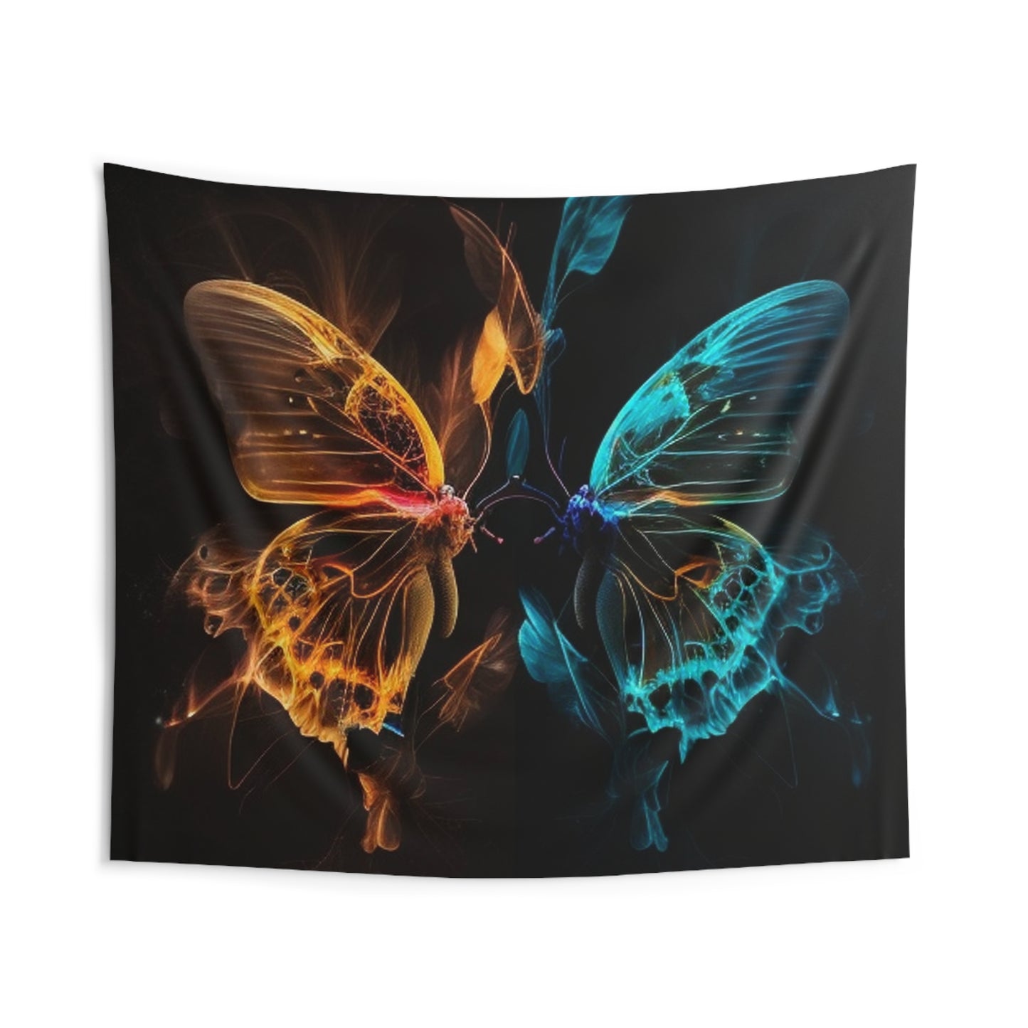 Indoor Wall Tapestries Kiss Neon Butterfly 2