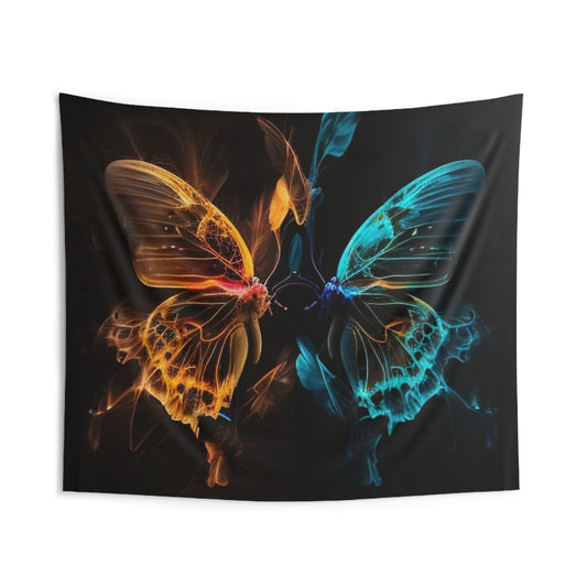 Indoor Wall Tapestries Kiss Neon Butterfly 2