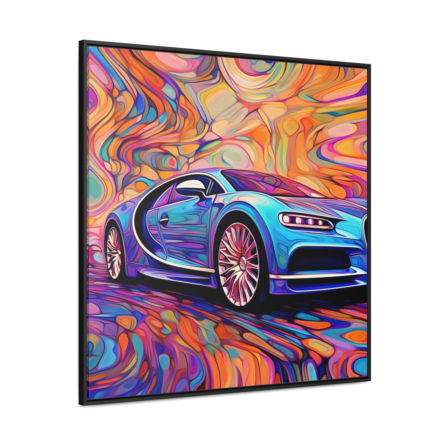Gallery Canvas Wraps, Square Frame Bugatti Abstract Concept 3