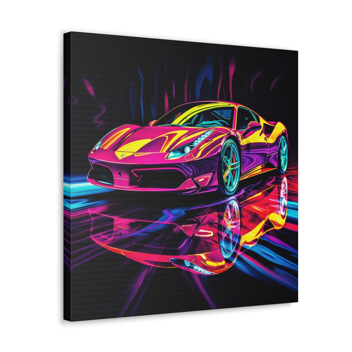 Canvas Gallery Wraps Pink Ferrari Macro 2