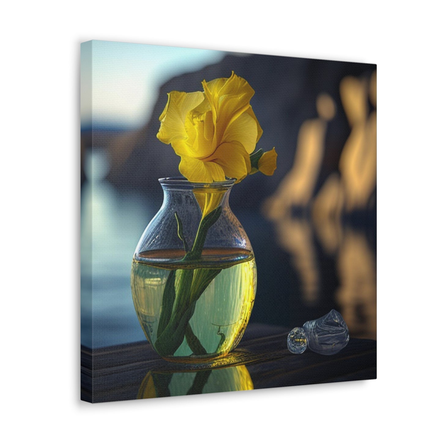 Canvas Gallery Wraps Yellow Gladiolus glass 3