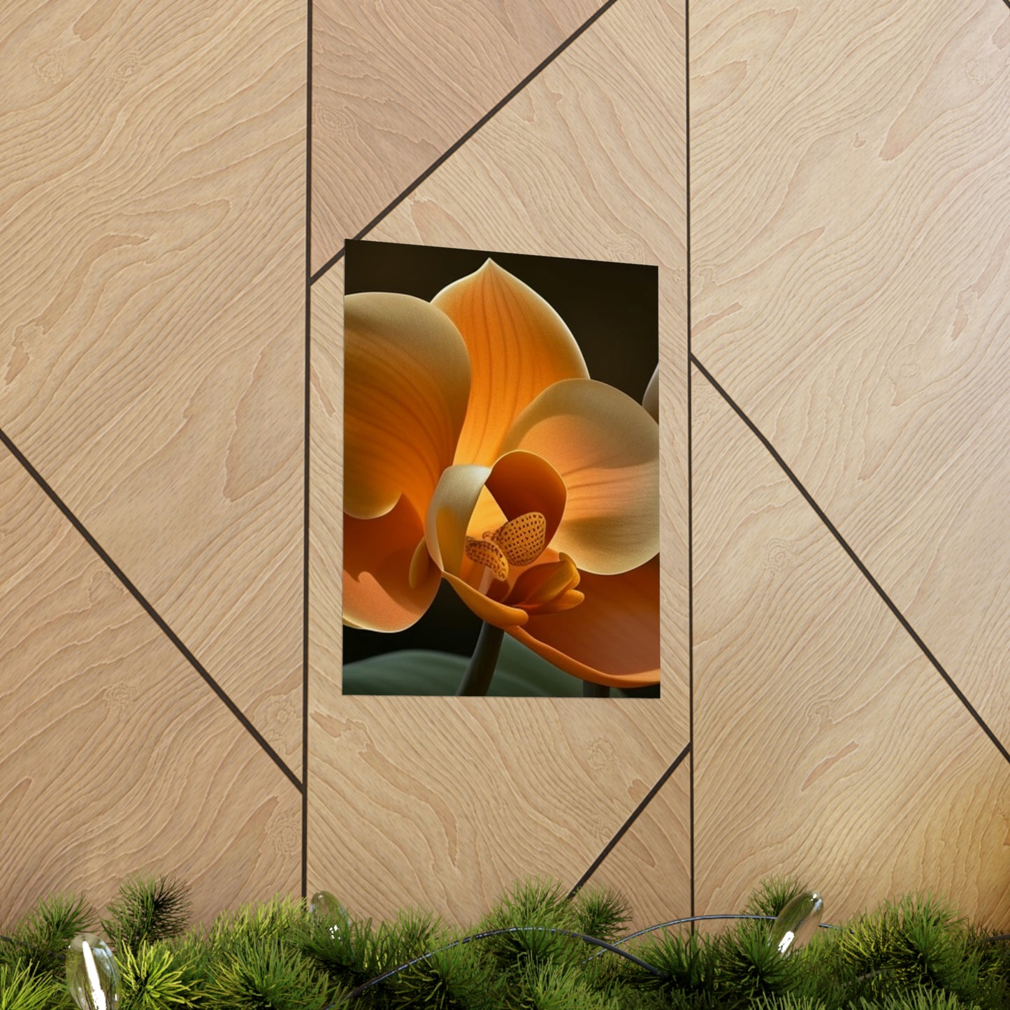 Premium Matte Vertical Posters Orange Orchid 4