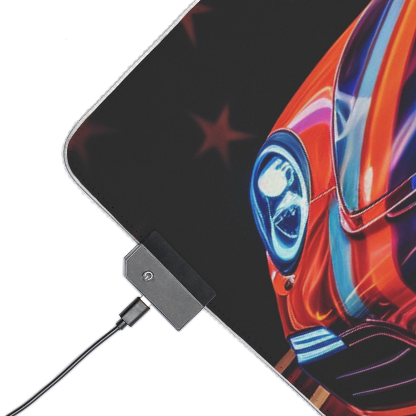 LED Gaming Mouse Pad Macro American Flag Porsche 4