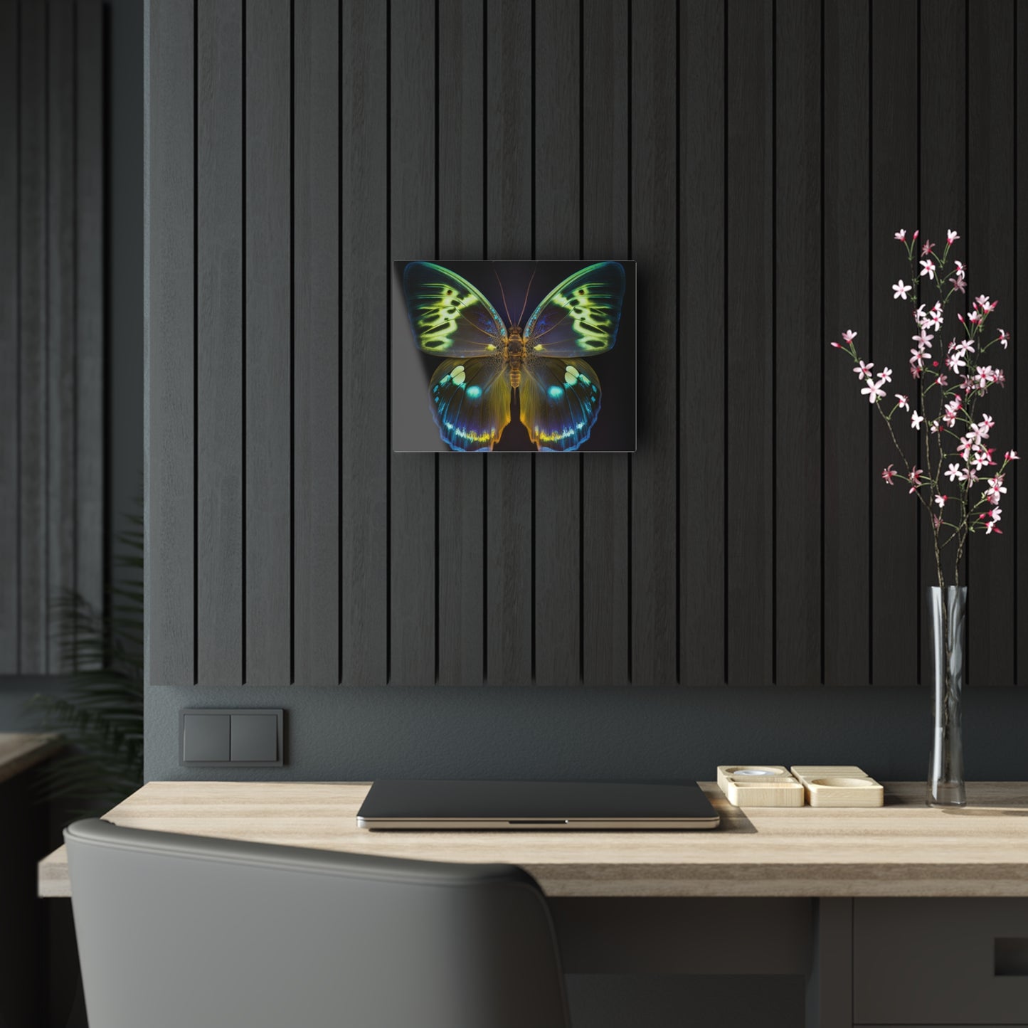 Acrylic Prints Neon Hue Butterfly 1