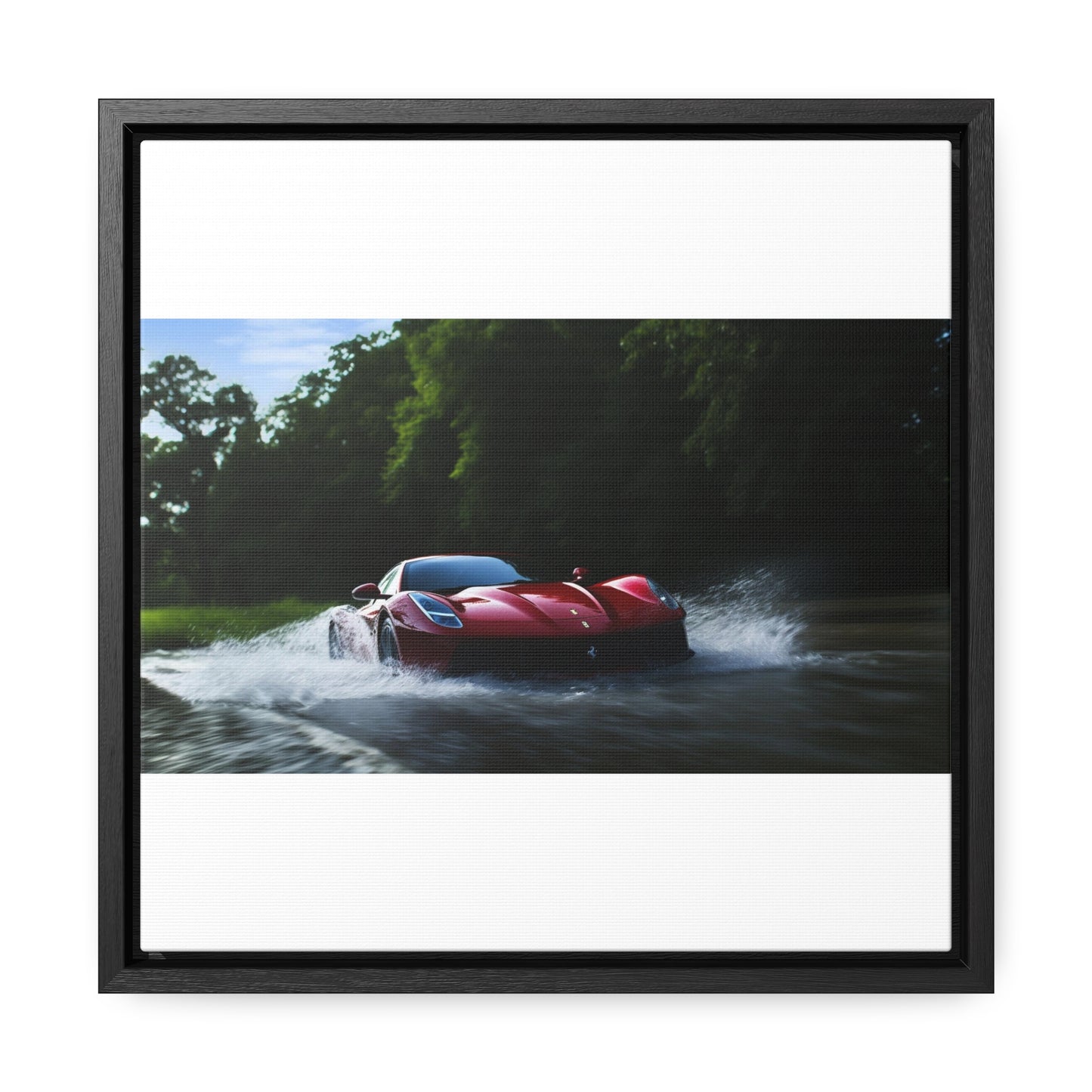 Gallery Canvas Wraps, Square Frame Water Ferrari Splash 1