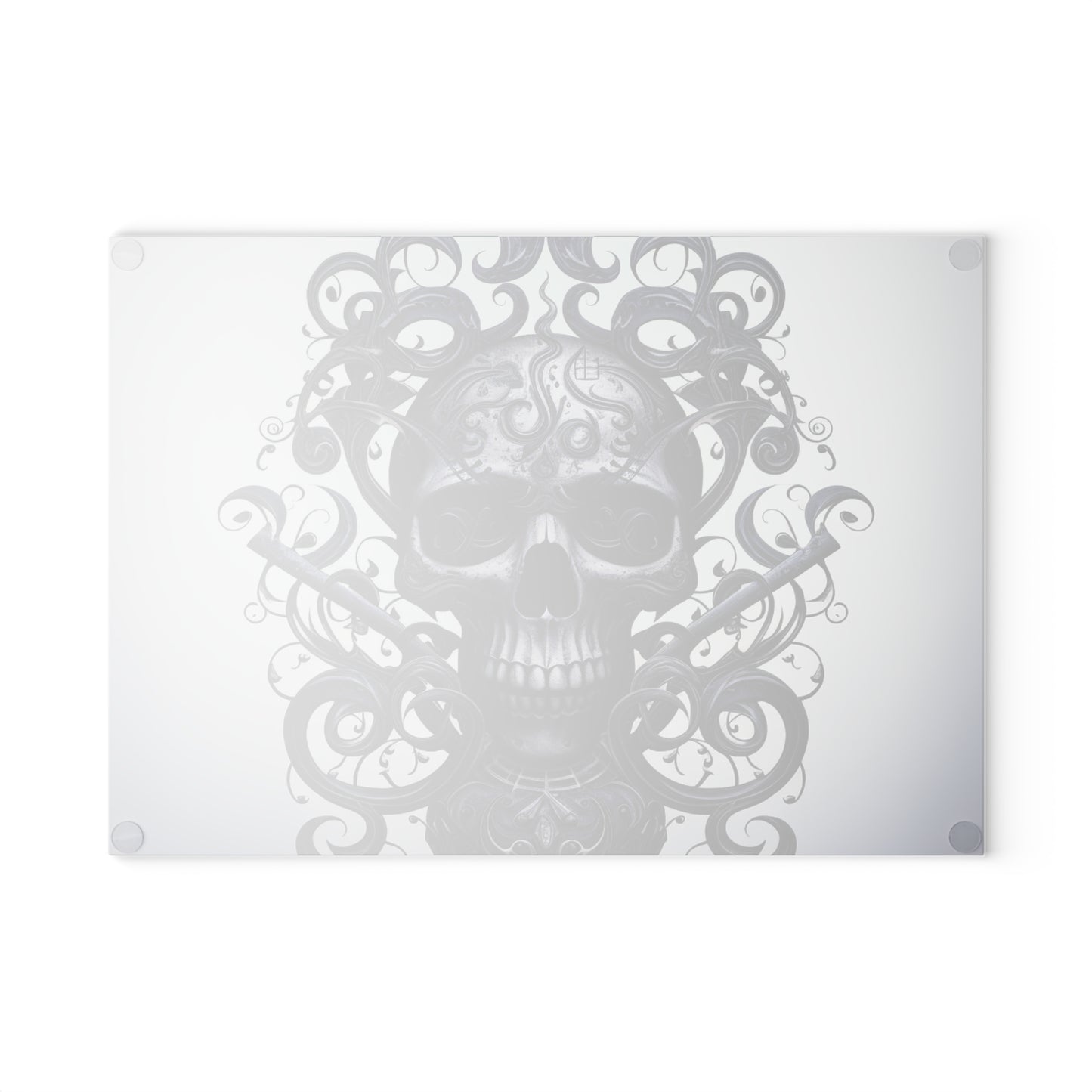 Glass Cutting Board Skull Treble Clef 1