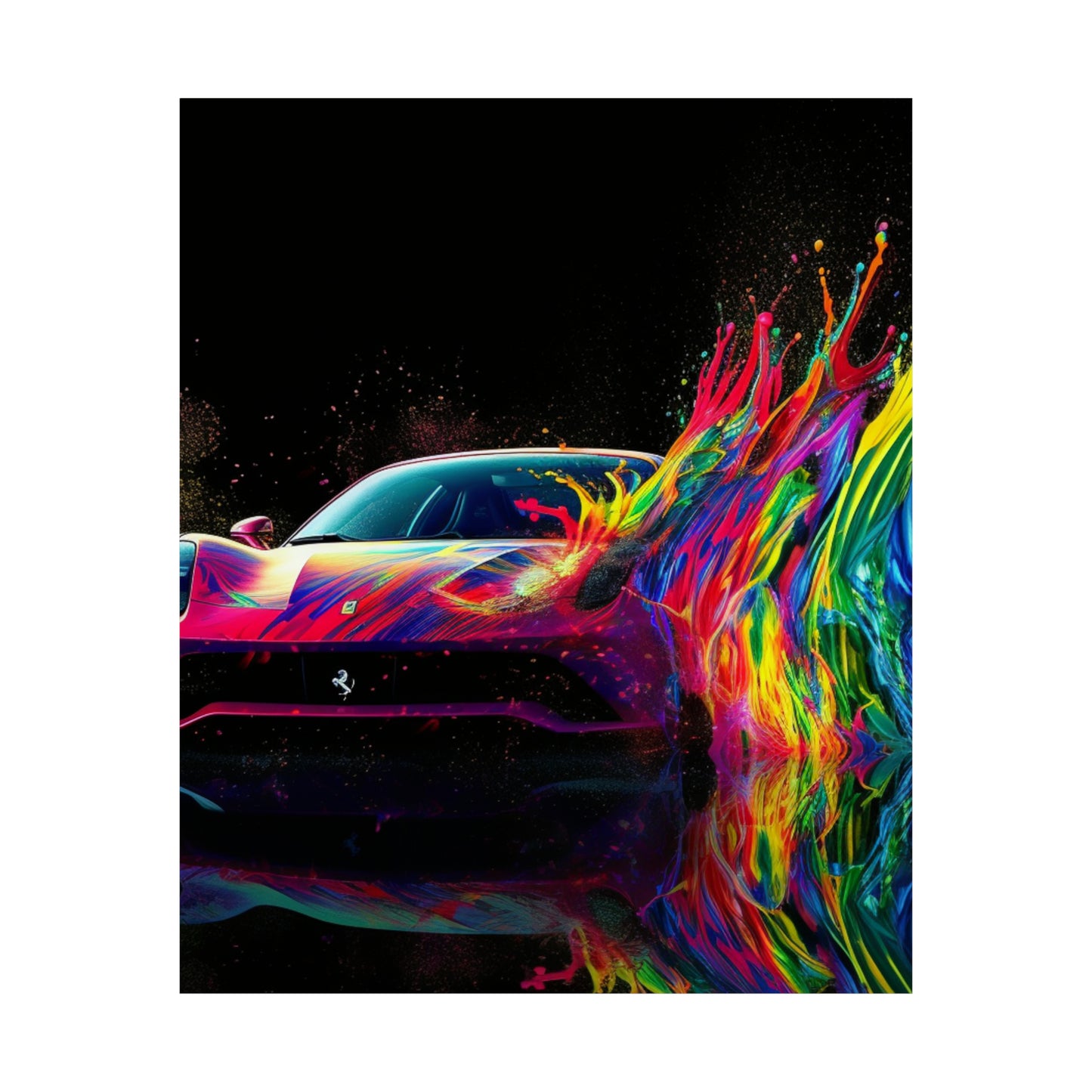 Premium Matte Vertical Posters Ferrari Fusion Water 3