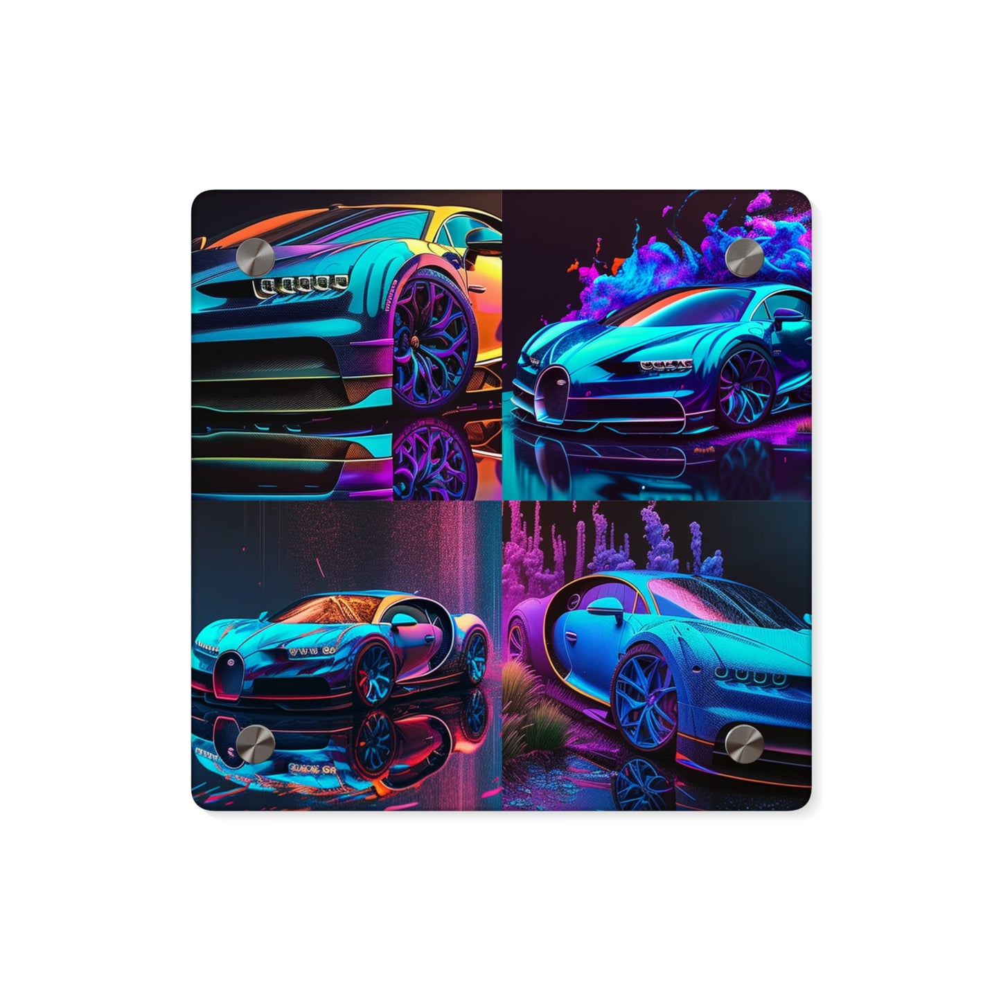 Acrylic Wall Art Panels Bugatti Neon Chiron 5