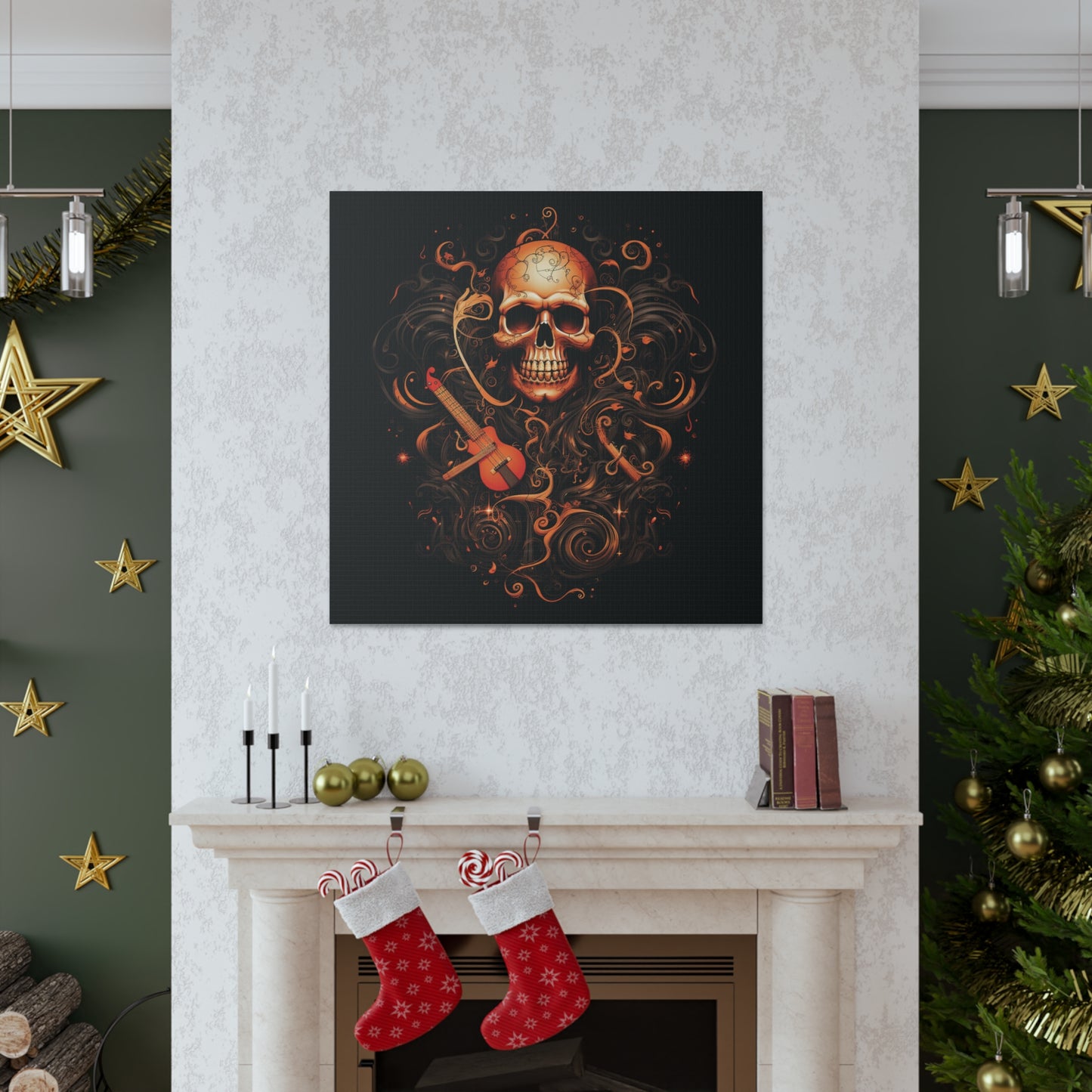 Canvas Gallery Wraps Skull Treble Clef 4