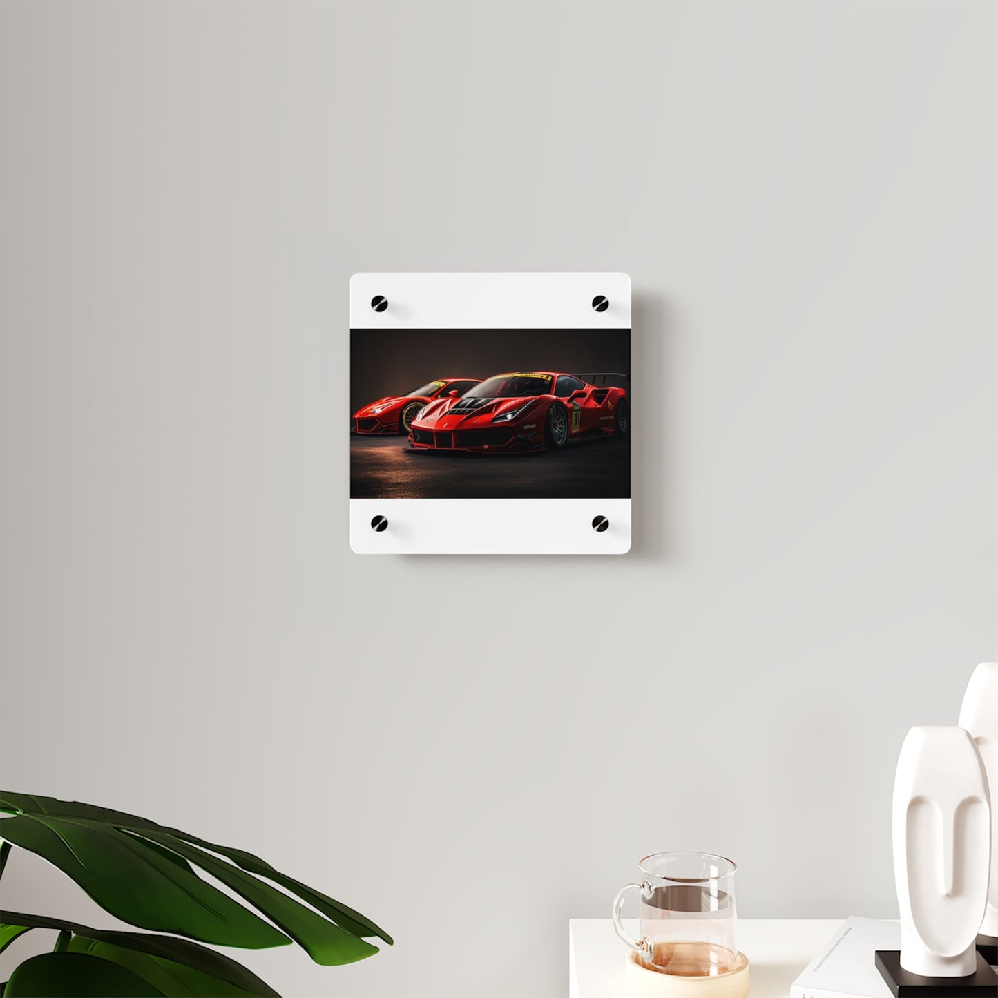 Acrylic Wall Art Panels Ferrari Red 4