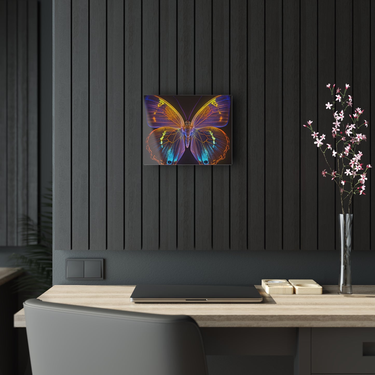 Acrylic Prints Neon Butterfly Flair 2