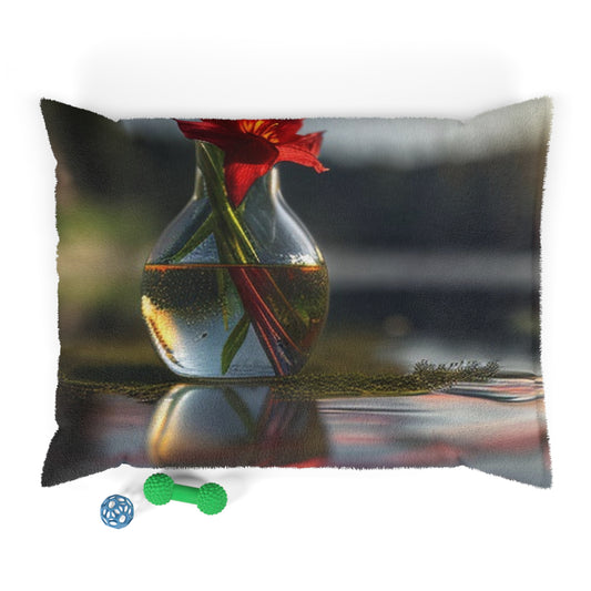 Pet Bed Red Lily in a Glass vase 3