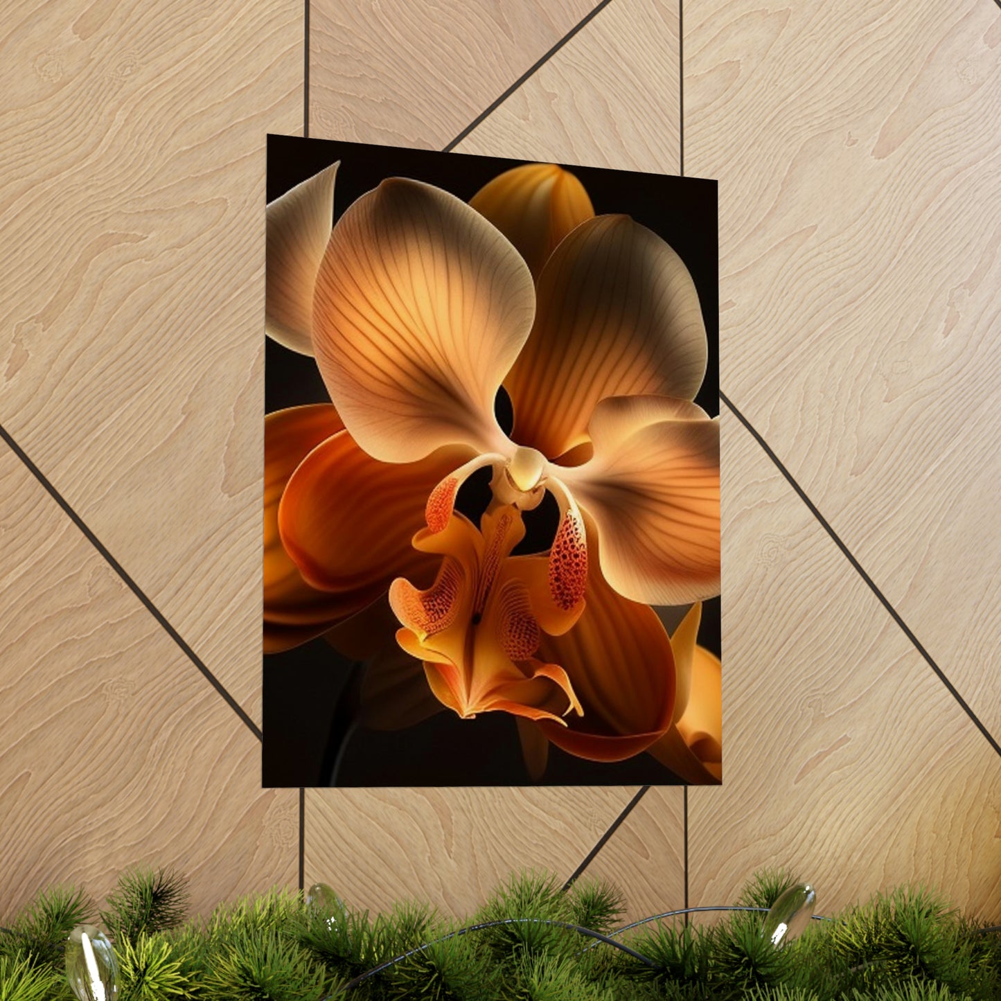 Premium Matte Vertical Posters Orange Orchid 2