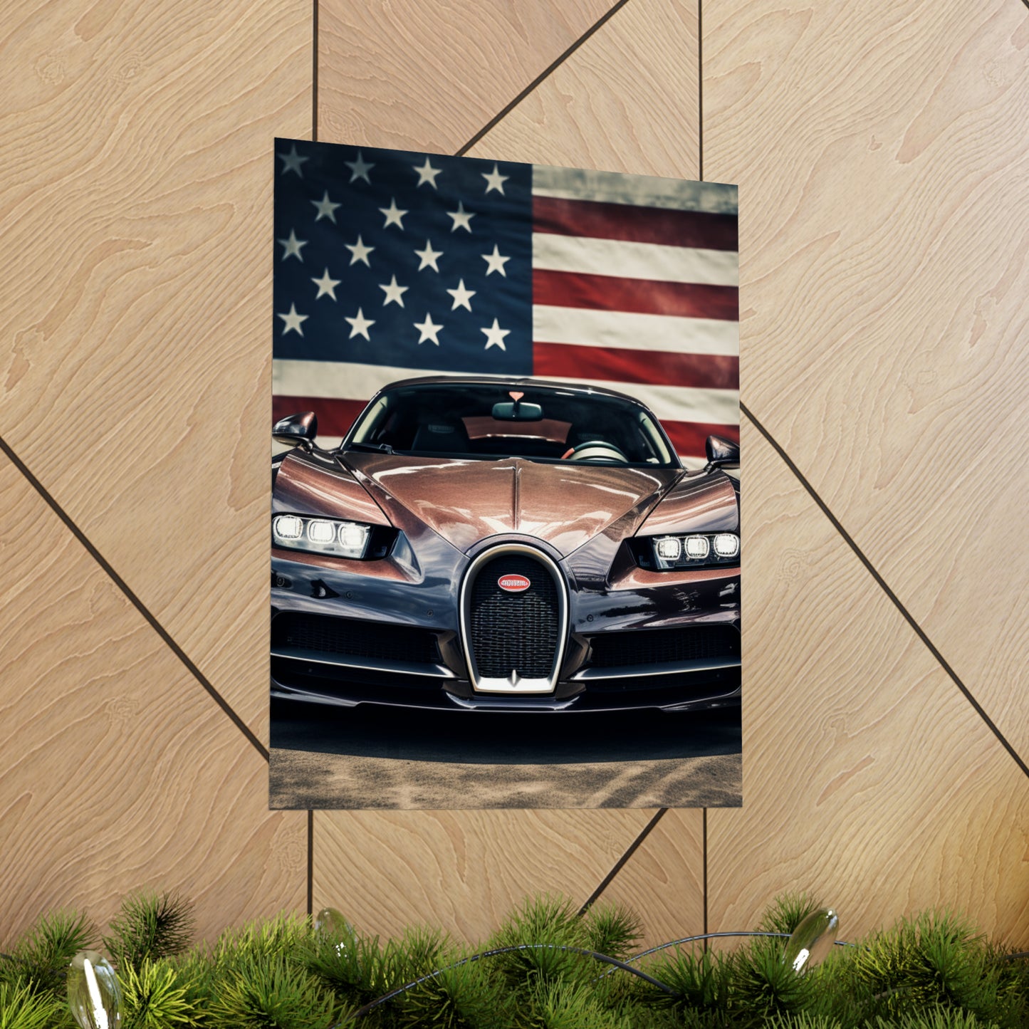 Premium Matte Vertical Posters Bugatti Flag 4