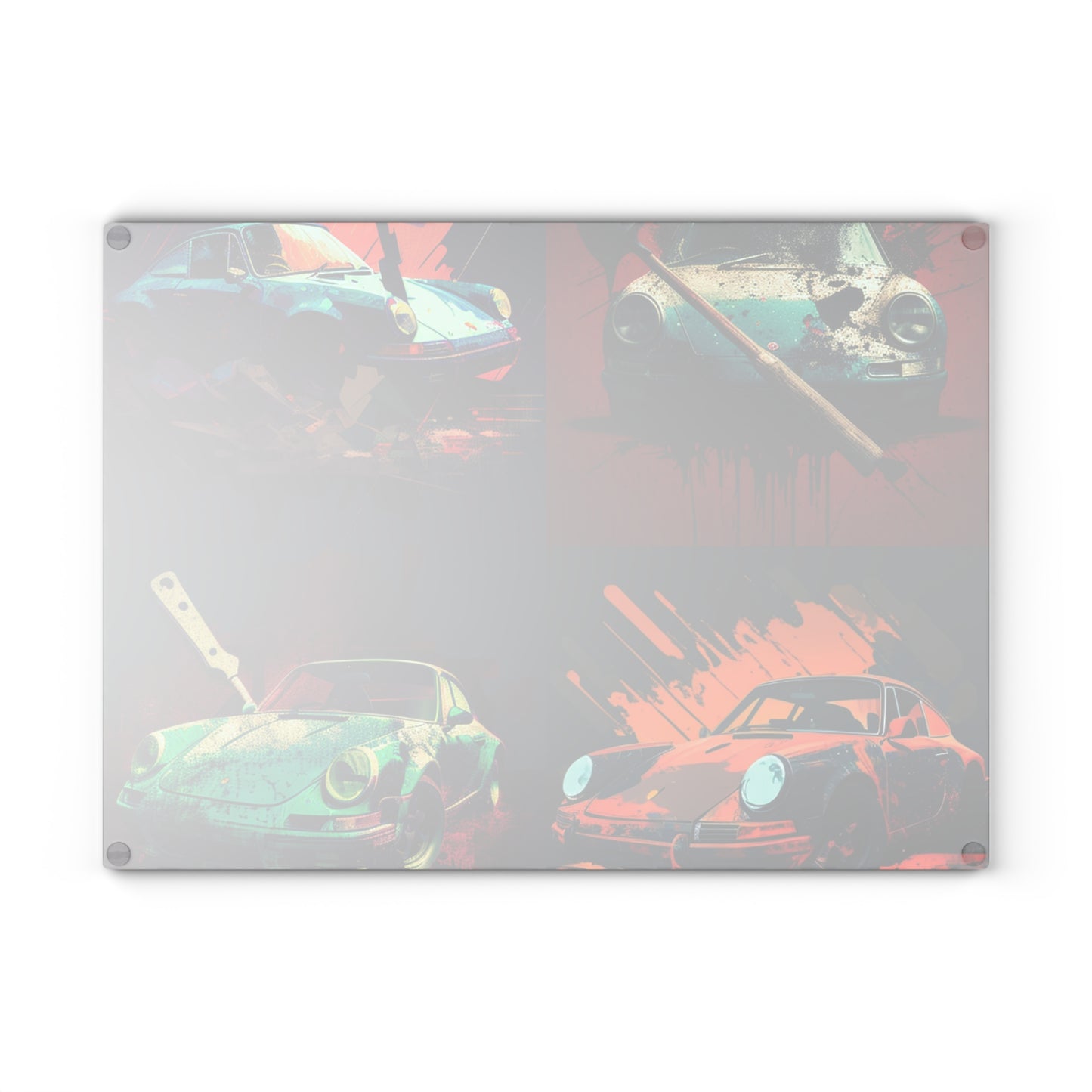 Glass Cutting Board Porsche Abstract 5