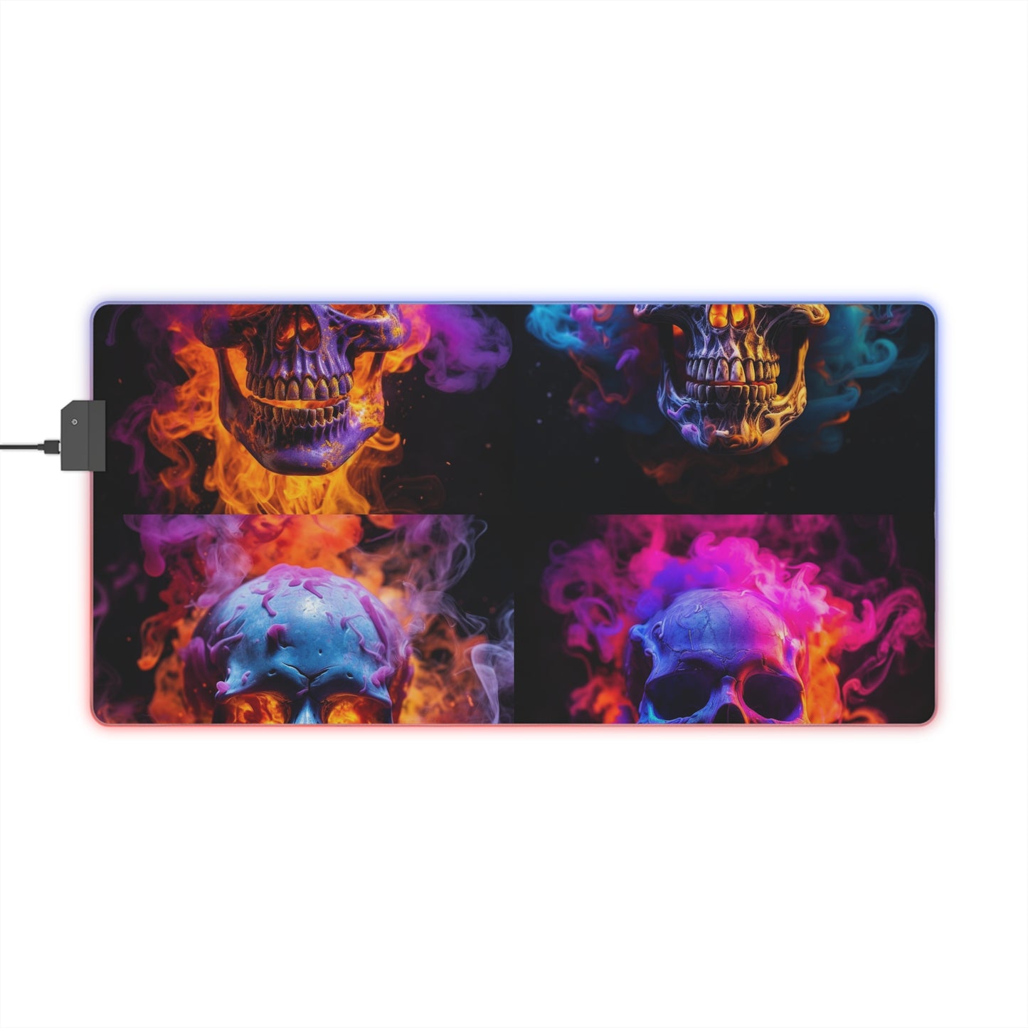 LED Gaming Mouse Pad Macro Skull 5