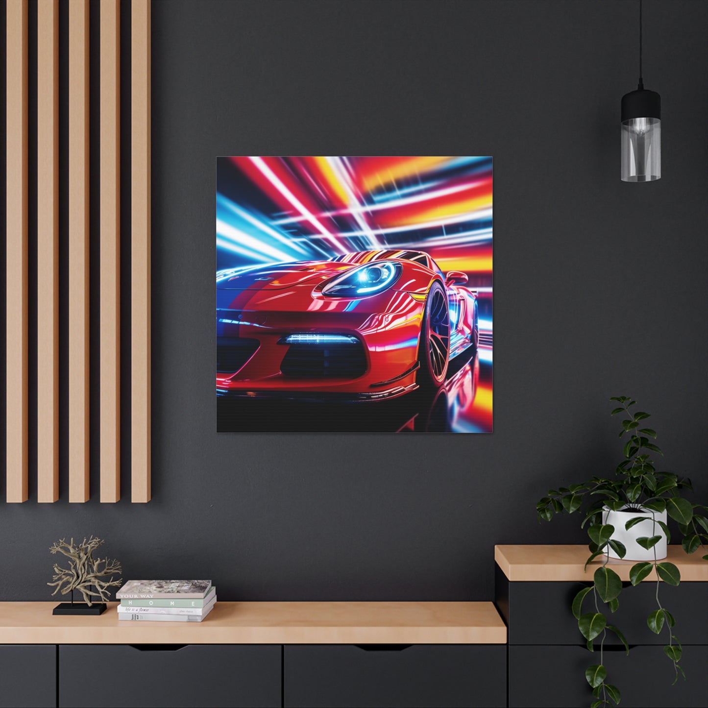 Canvas Gallery Wraps Macro Flag Ferrari 1