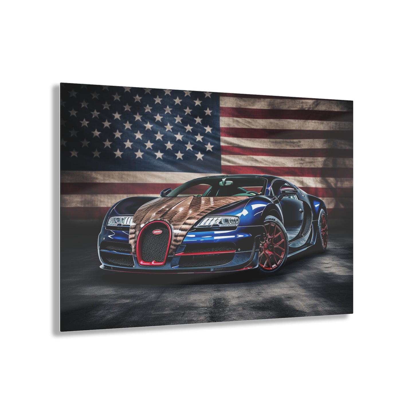 Acrylic Prints Bugatti American Flag 4