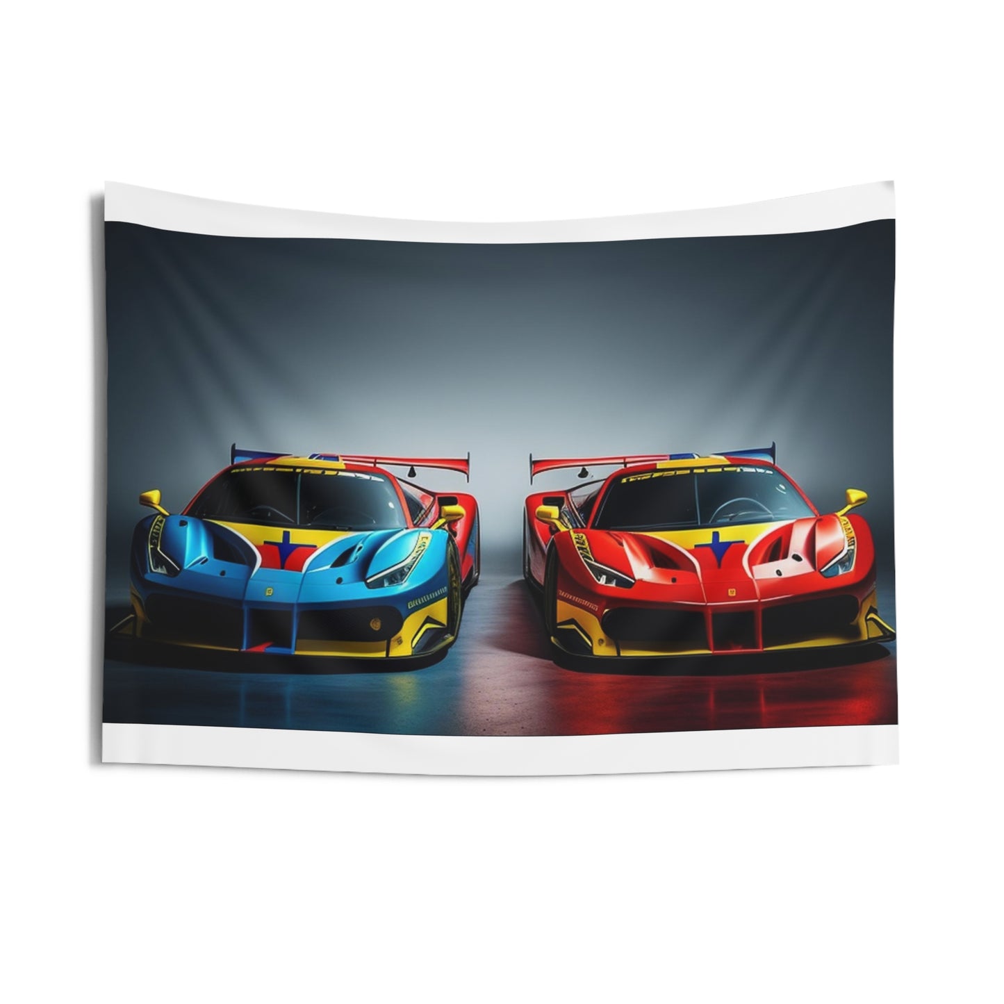 Indoor Wall Tapestries Ferrari Red Blue 2