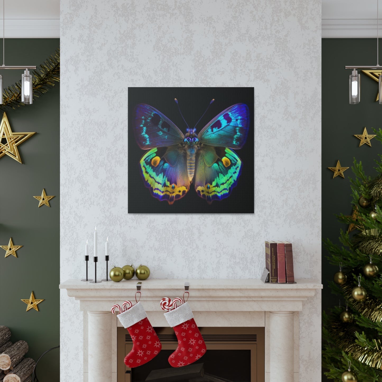 Canvas Gallery Wraps Neon Hue Butterfly 4