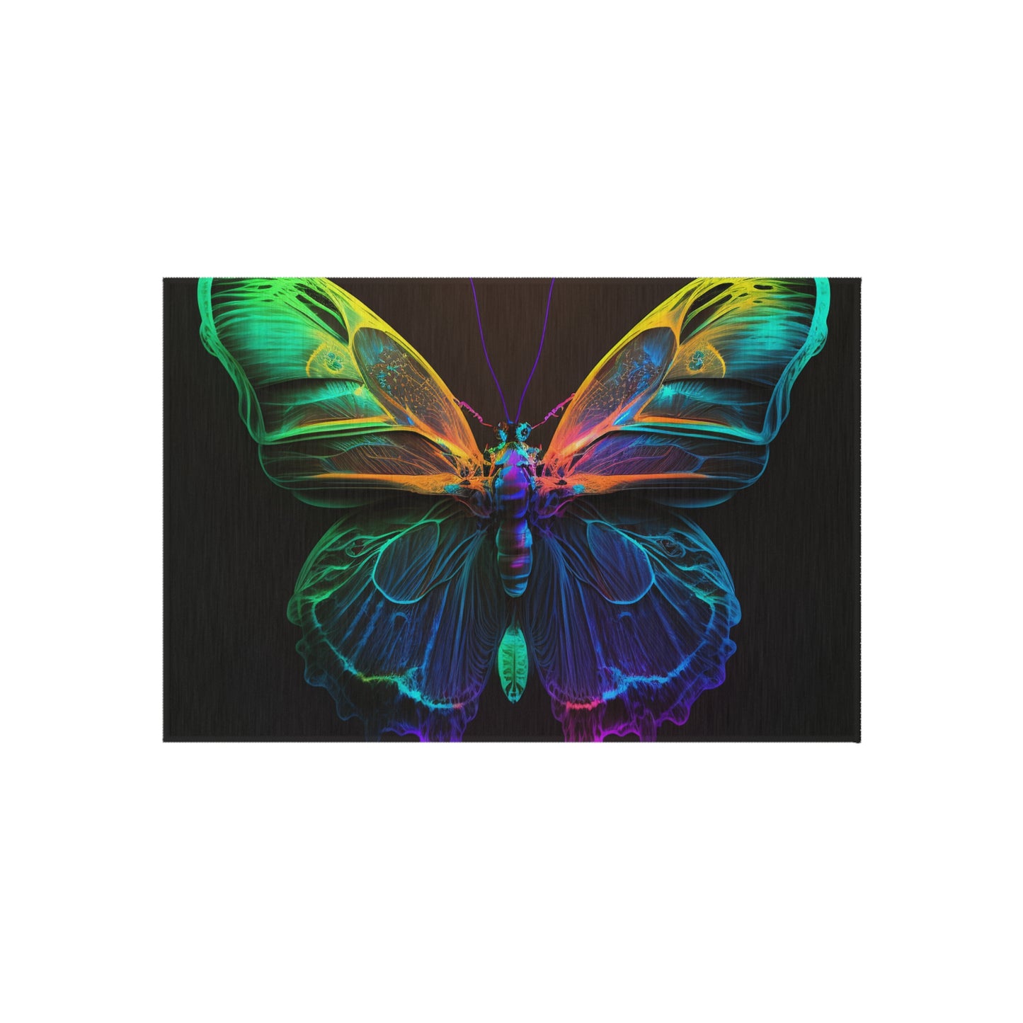 Outdoor Rug  Raw Hyper Color Butterfly 3