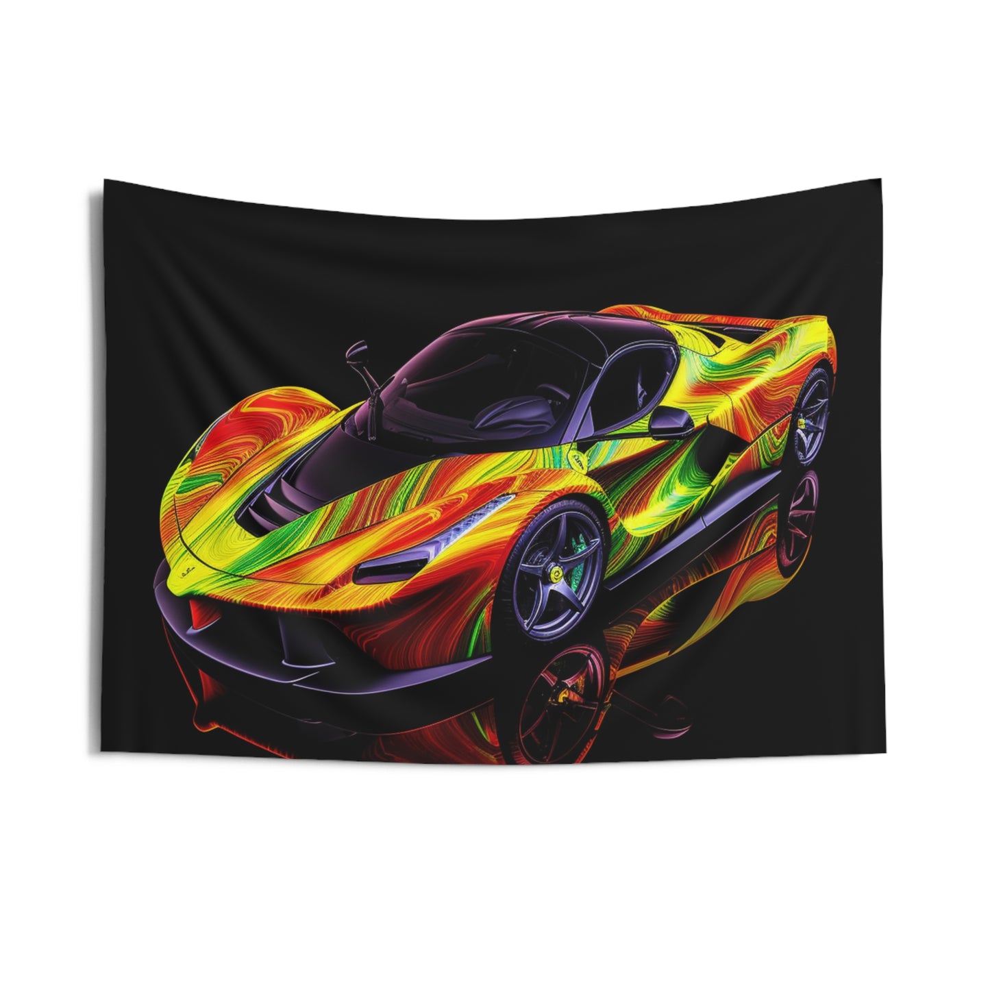 Indoor Wall Tapestries Ferrari Neon 4