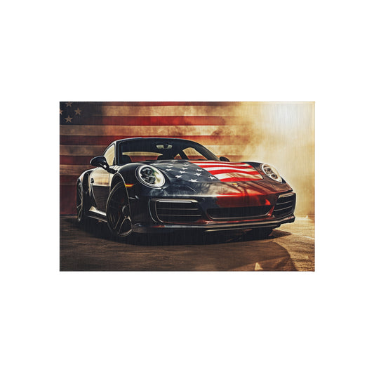 Outdoor Rug  Abstract American Flag Background Porsche 1