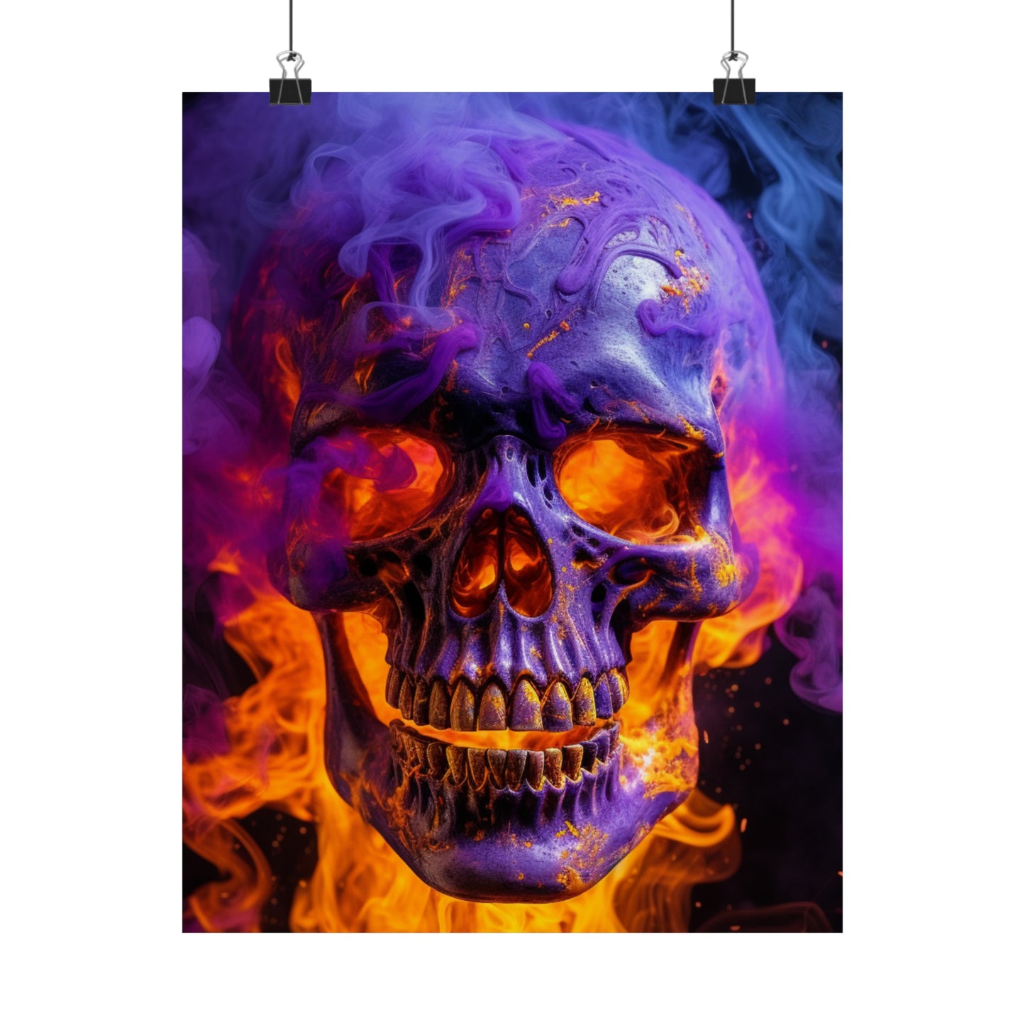 Premium Matte Vertical Posters Macro Skull 1