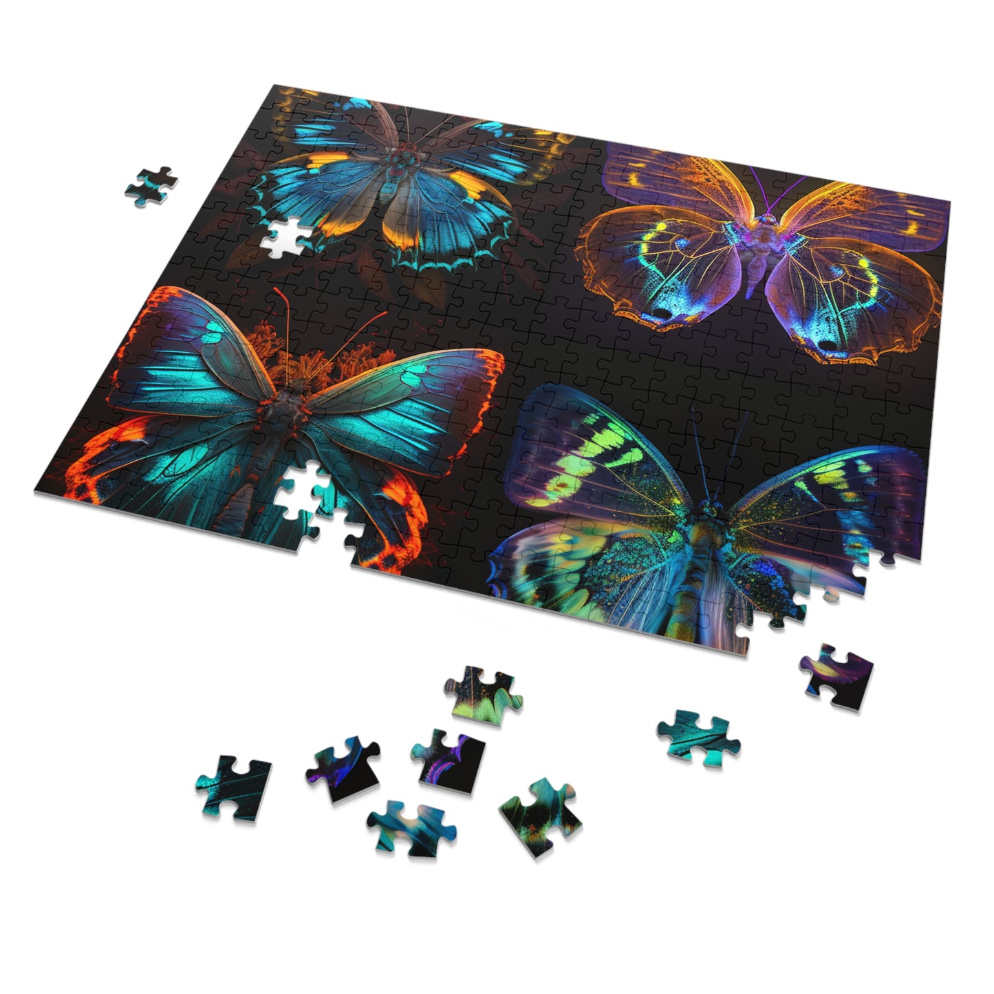 Jigsaw Puzzle (30, 110, 252, 500,1000-Piece) Neon Butterfly Flair 5