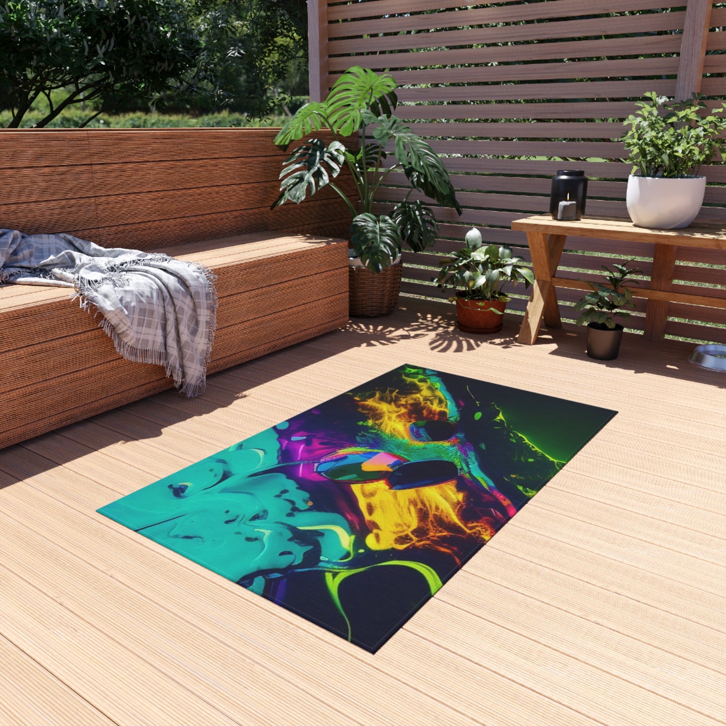 Outdoor Rug  Florescent Glow 4