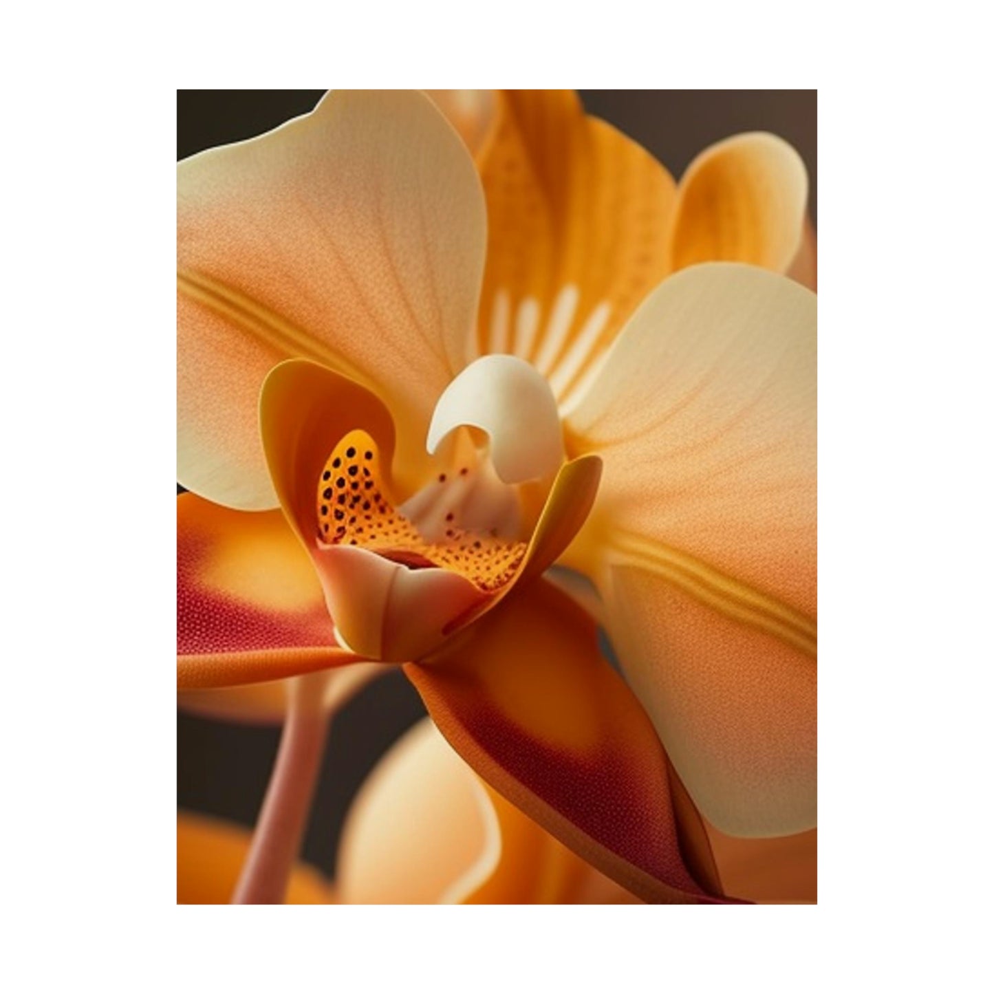 Premium Matte Vertical Posters Orange Orchid 3