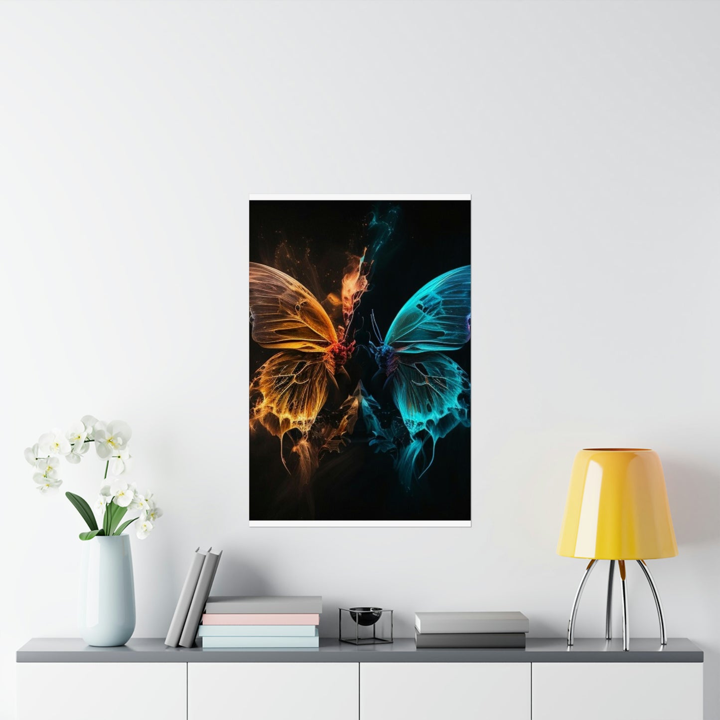 Premium Matte Vertical Posters Neon Glo Butterfly 4