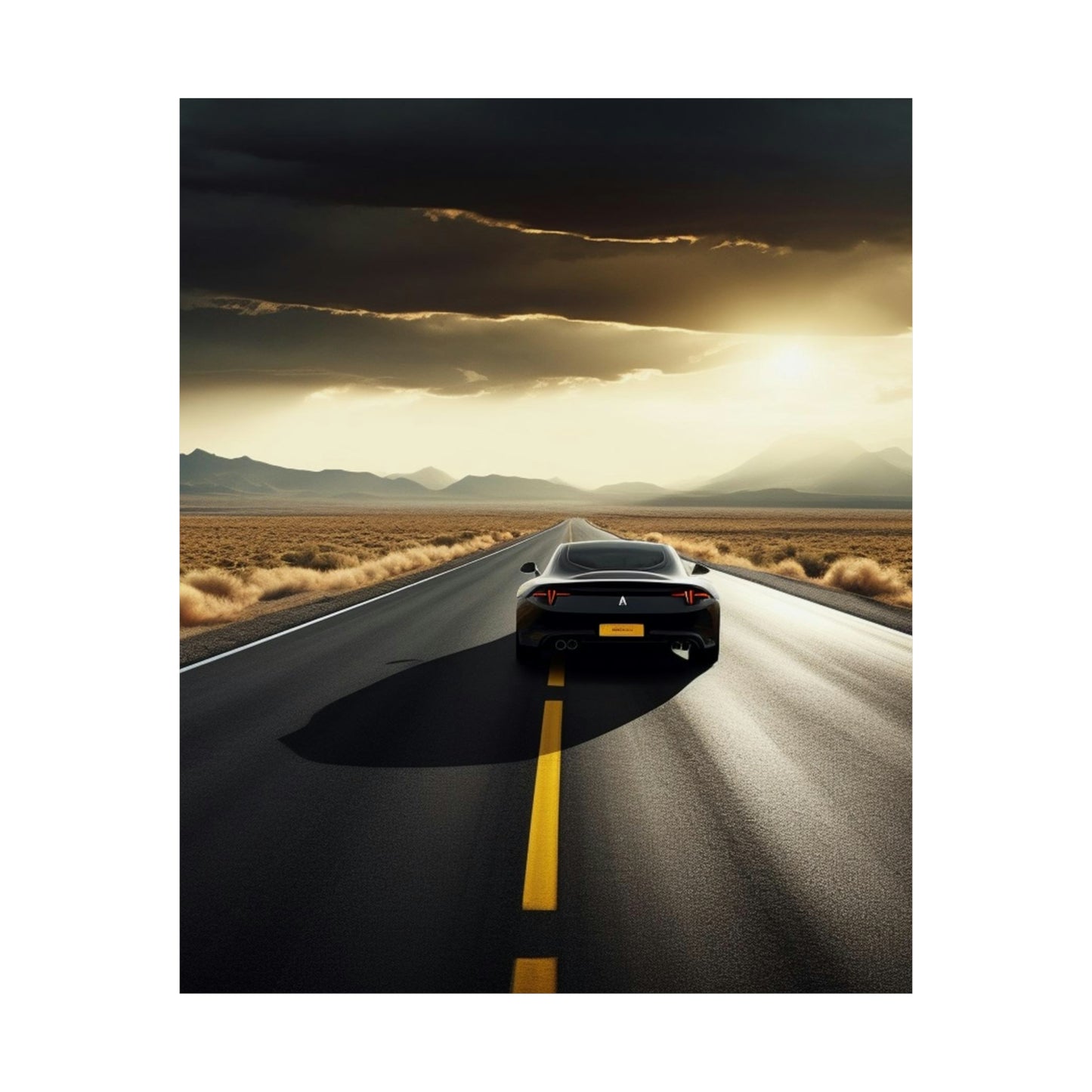 Premium Matte Vertical Posters Ferrari Road 1