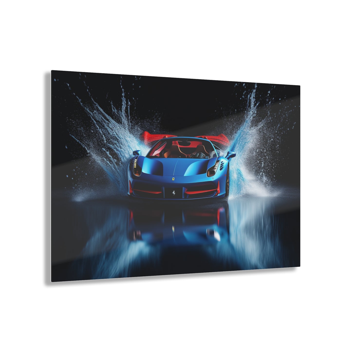 Acrylic Prints Ferrari Water Splash 1