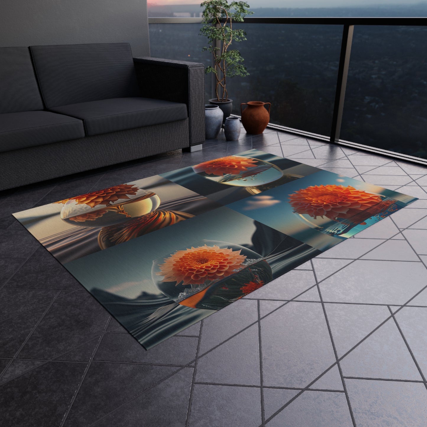 Outdoor Rug  Dahlia Orange 5