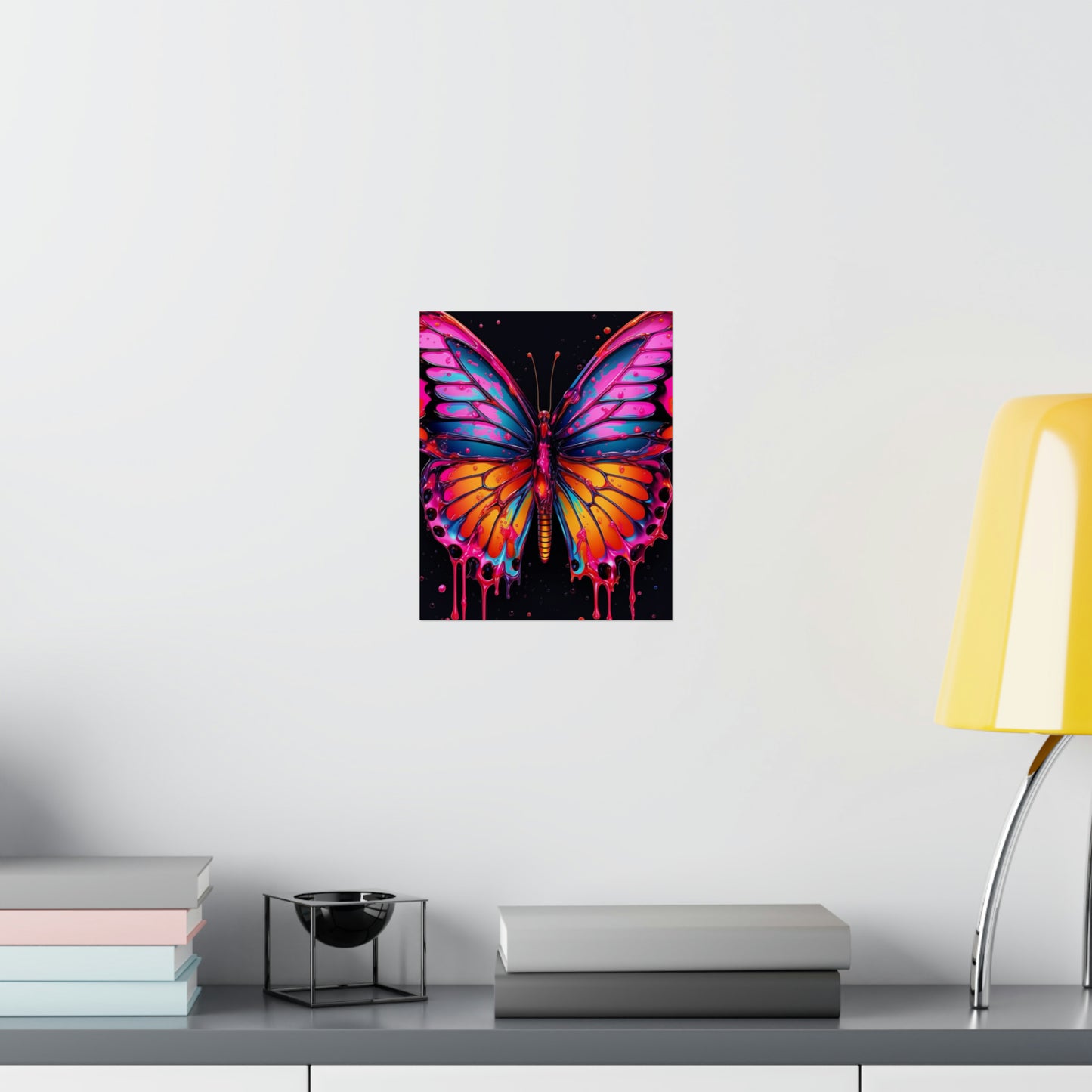 Premium Matte Vertical Posters Pink Butterfly Flair 1