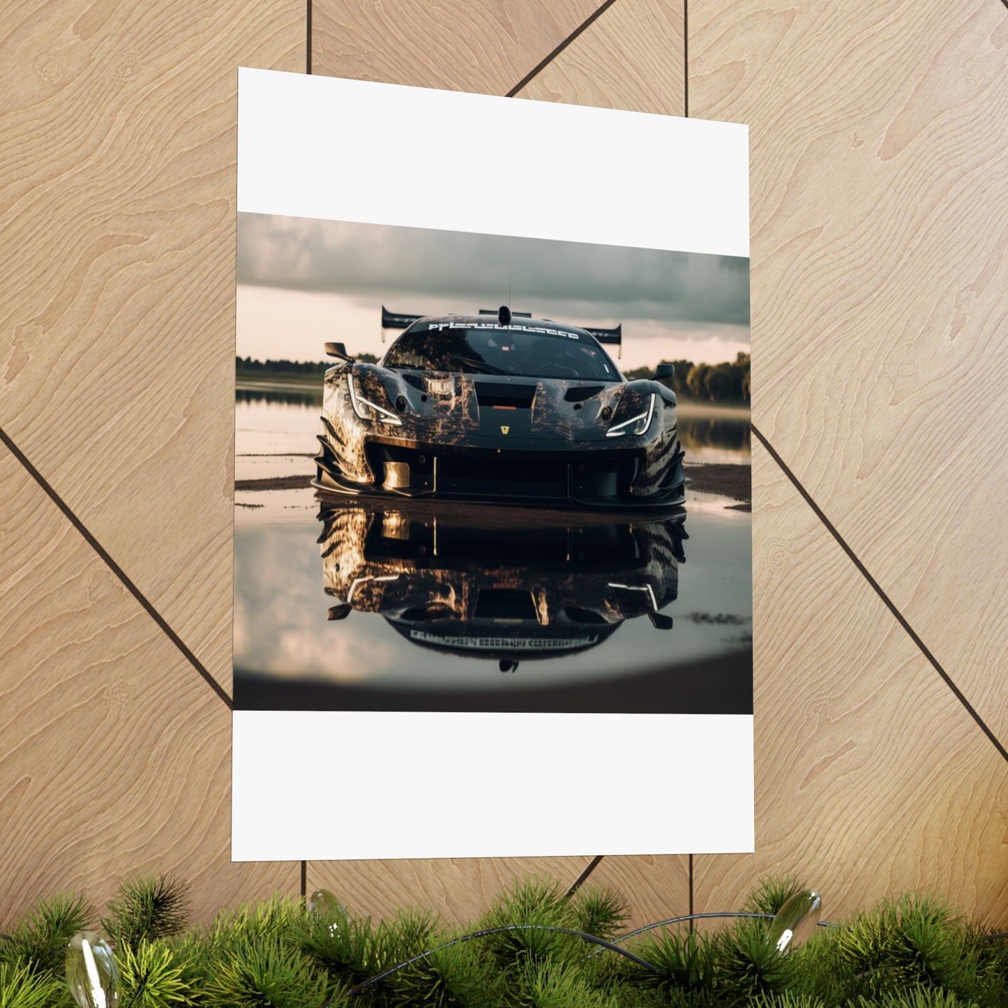 Premium Matte Vertical Posters Ferrari Lake 3