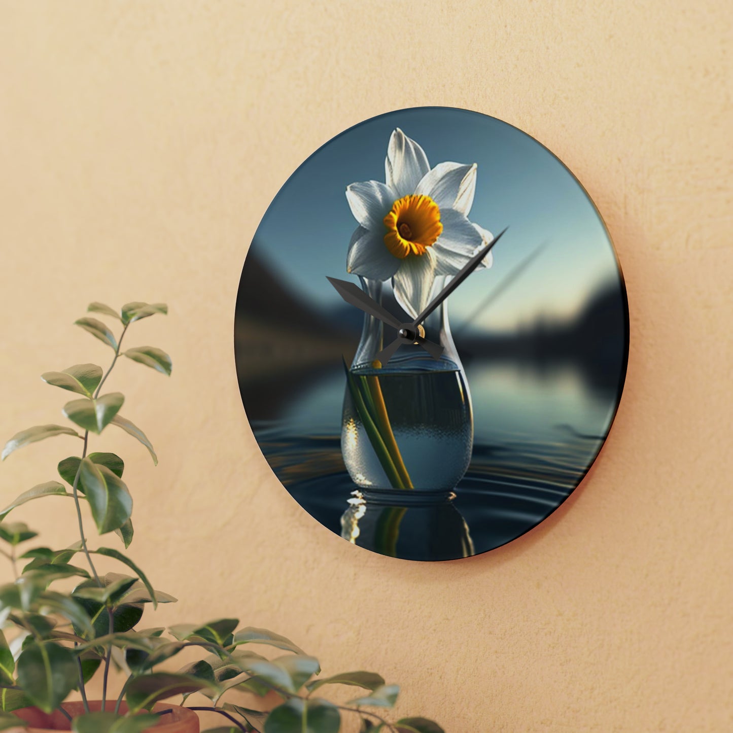 Acrylic Wall Clock Daffodil 3