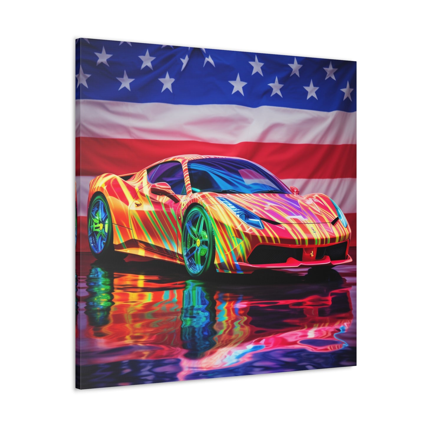 Canvas Gallery Wraps Hyper Colorfull Ferrari 4