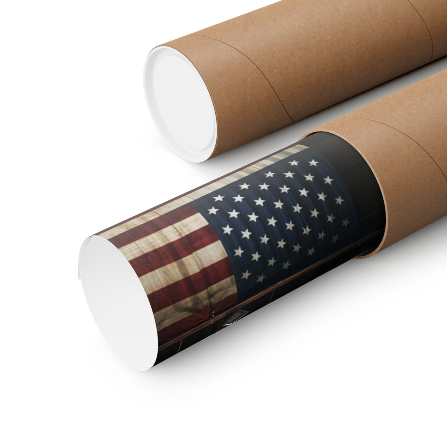 Premium Matte Vertical Posters American Flag Farrari 5